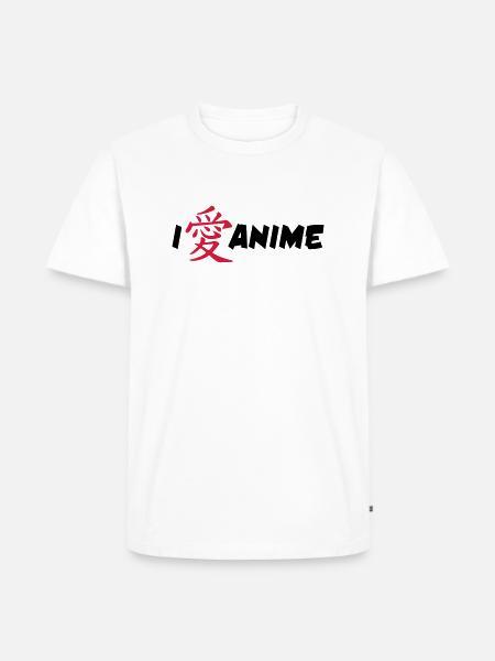 I Love Anime Kanji - Men's Premium Organic T-Shirt - white