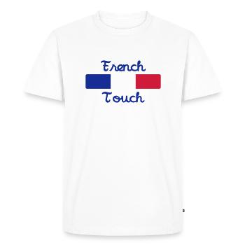 French Touch / France - T-shirt Premium bio Homme - blanc - Devant - Nico (187cm)