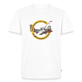 Tracker bombardier d'eau - T-shirt Premium bio Homme - blanc - Devant - Nico (187cm)