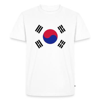 South Korea Flag - T-shirt Premium bio Homme - blanc - Devant - Nico (187cm)