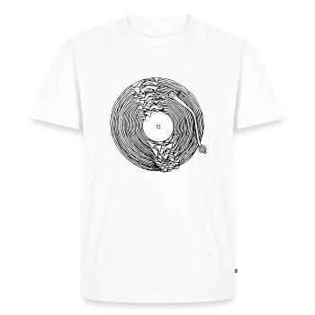 Plateau tournant en vrac - Musique DJ - T-shirt Premium bio Homme - blanc - Devant - Nico (187cm)