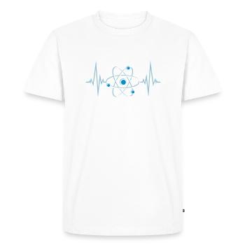 Heartbeat atom pulse - Men's Premium Organic T-Shirt - white - Front - Nico (187cm)