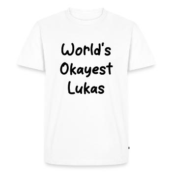 Le meilleur Lukas du monde - T-shirt Premium bio Homme - blanc - Devant - Nico (187cm)