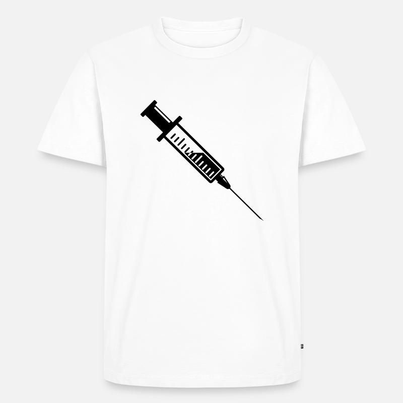 Spritze, ich bin durch! - Männer Premium Bio T-Shirt - Weiß