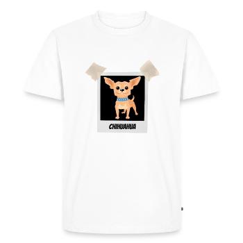 Mignon Chihuahua photo chien chien animal animaux - T-shirt Premium bio Homme - blanc - Devant - Nico (187cm)