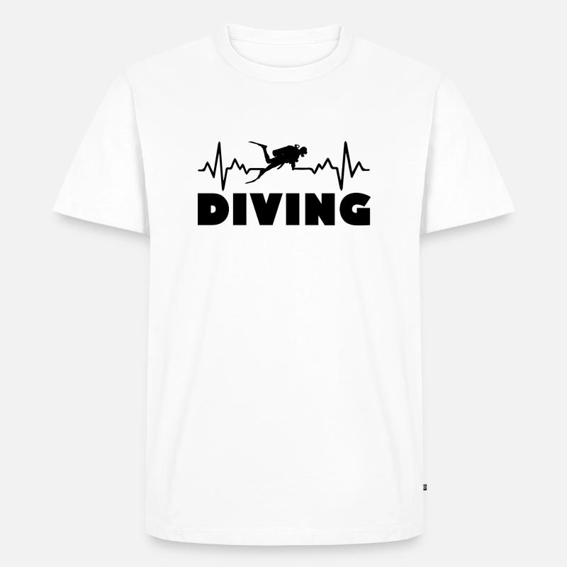 Diving Dive tauchen - Männer Premium Bio T-Shirt - Weiß