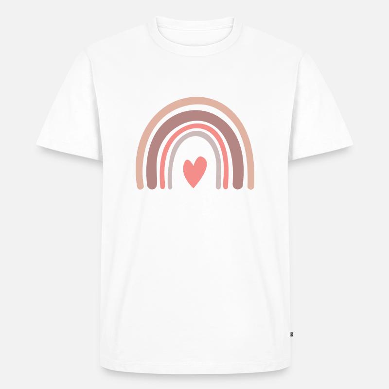 Rainbow - Männer Premium Bio T-Shirt - Weiß