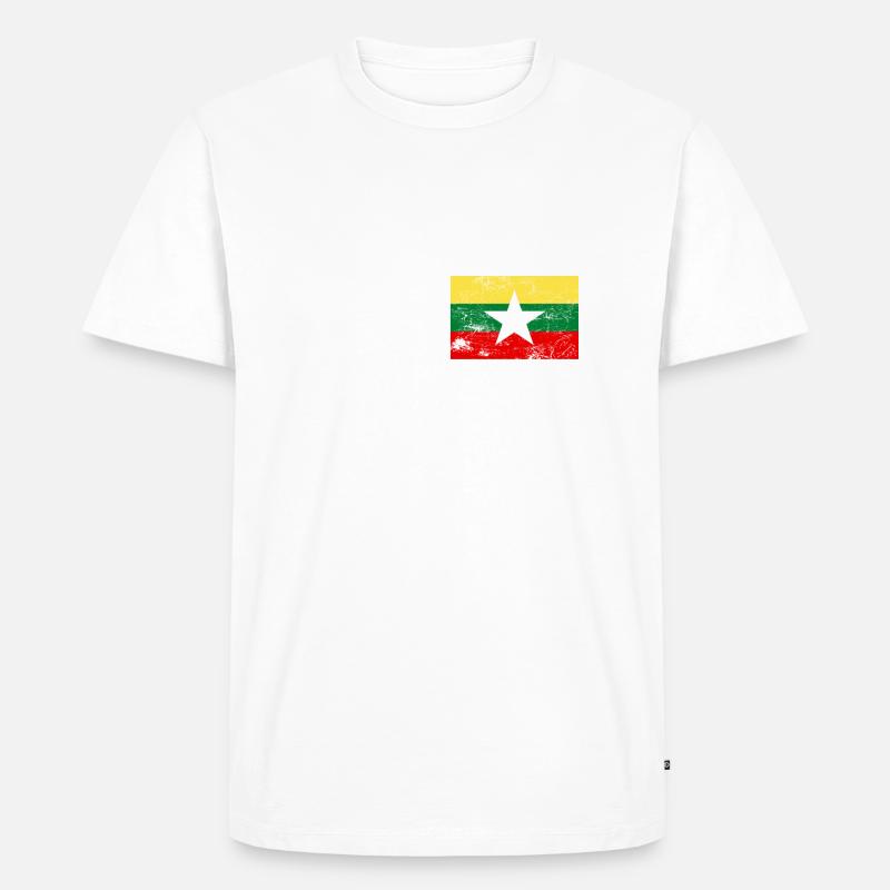 Boxe birmane LETHWEI Art des 9 membres - T-shirt Premium bio Homme - blanc