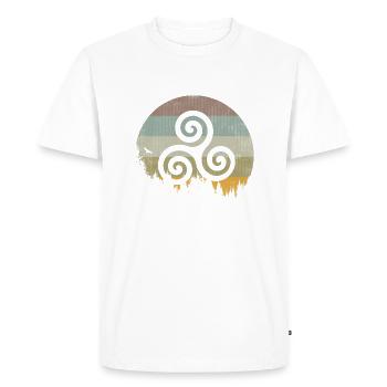 Triskele - T-shirt Premium bio Homme - blanc - Devant - Nico (187cm)