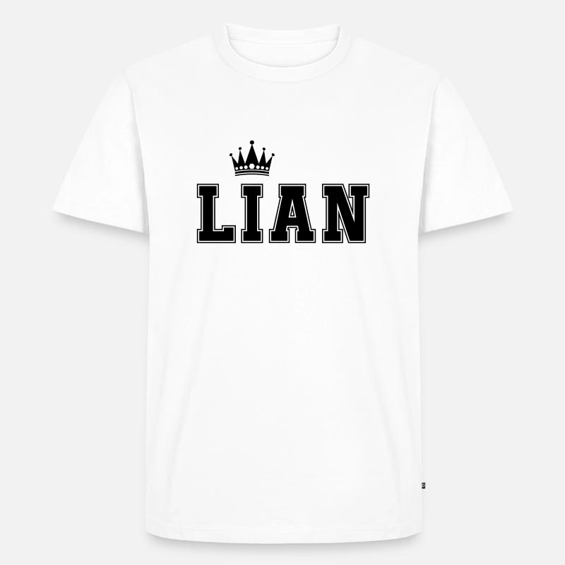 Lian - Männer Premium Bio T-Shirt - Weiß