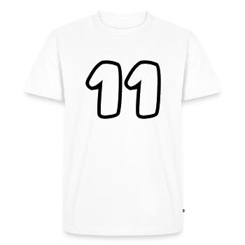 11 - Men's Premium Organic T-Shirt - white - Front - Nico (187cm)