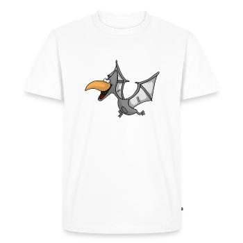 Ptérosaure - T-shirt Premium bio Homme - blanc - Devant - Nico (187cm)