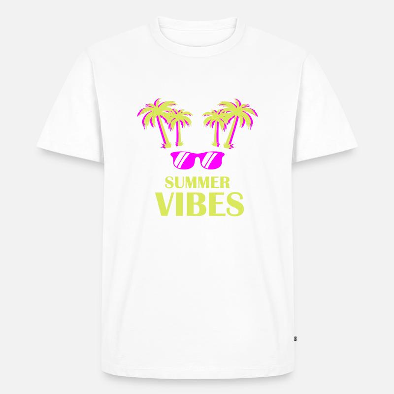 Summer Vibes - Männer Premium Bio T-Shirt - Weiß