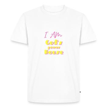 Boutique chrétienne - T-shirt Premium bio Homme - blanc - Devant - Nico (187cm)