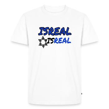 ISREALISREAL - Men's Premium Organic T-Shirt - white - Front - Nico (187cm)