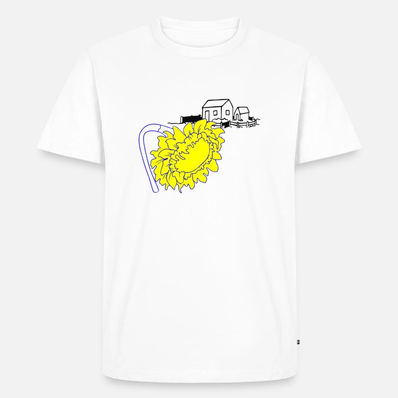 Sonnenblume - Männer Premium Bio T-Shirt - Weiß