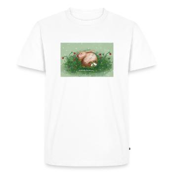 Lapin et fraises - T-shirt Premium bio Homme - blanc - Devant - Nico (187cm)