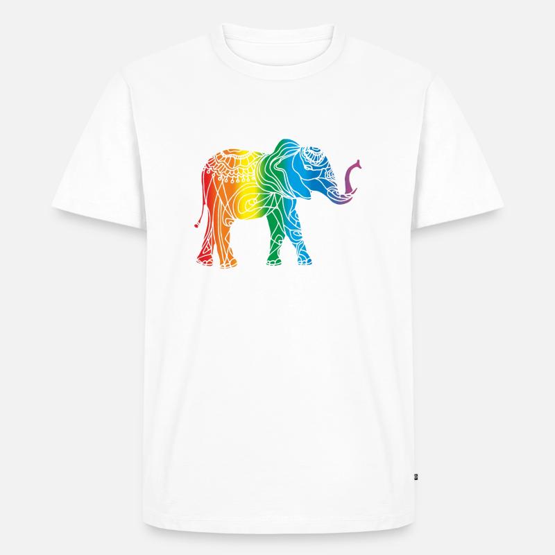 Elefant - Männer Premium Bio T-Shirt - Weiß