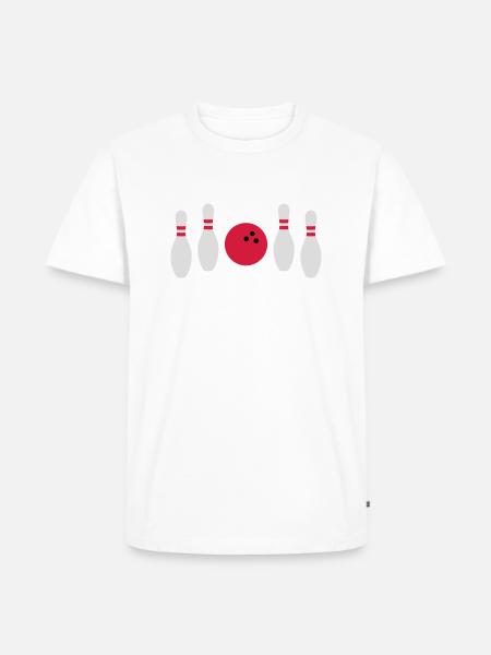 In between not hit bowling - Men's Premium Organic T-Shirt - white