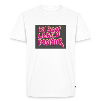 postbares leben - Männer Premium Bio T-Shirt - Weiß - Vorne - Nico (187cm)