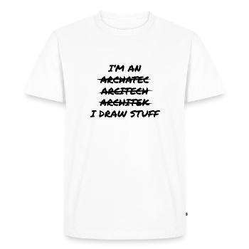 Architect Draw Stuff - Men's Premium Organic T-Shirt - white - Front - Nico (187cm)