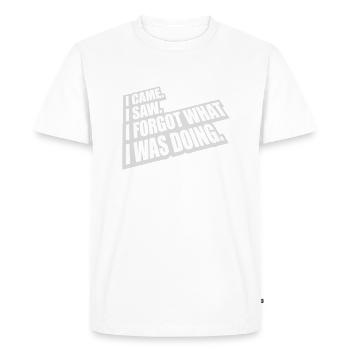 I came saw forget - Men's Premium Organic T-Shirt - white - Front - Nico (187cm)