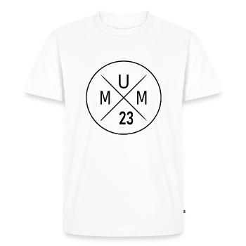 Mum 23 - Men's Premium Organic T-Shirt - white - Front - Nico (187cm)