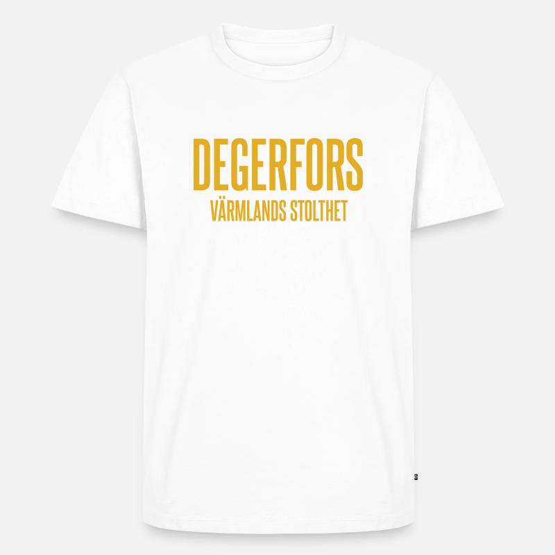 Degerfors - Männer Premium Bio T-Shirt - Weiß
