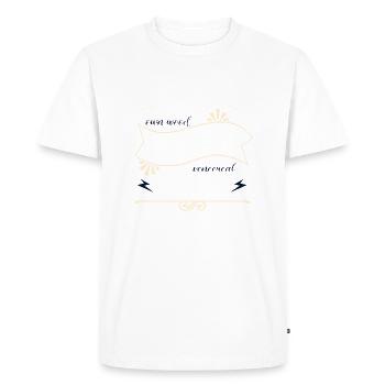 Menuisier Aaron Charpentier T-shirts Maçon - T-shirt Premium bio Homme - blanc - Devant - Nico (187cm)