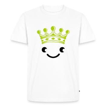 Visage de roi - T-shirt Premium bio Homme - blanc - Devant - Nico (187cm)
