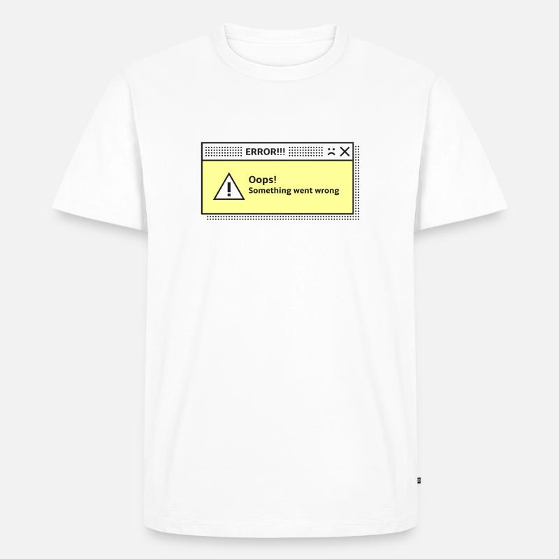 Warnmeldung Systemdialog Fehler Computer - Männer Premium Bio T-Shirt - Weiß