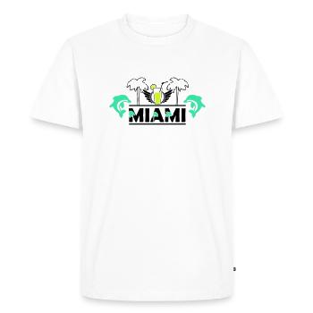 Miami - T-shirt Premium bio Homme - blanc - Devant - Nico (187cm)