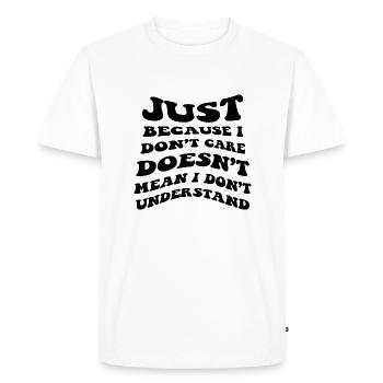 DRÔLE DE DICTON SARCASTIQUE - T-shirt Premium bio Homme - blanc - Devant - Nico (187cm)
