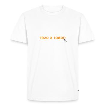 Résolution Gamer 1920x1080p : T-shirt Humoristique - T-shirt Premium bio Homme - blanc - Devant - Nico (187cm)