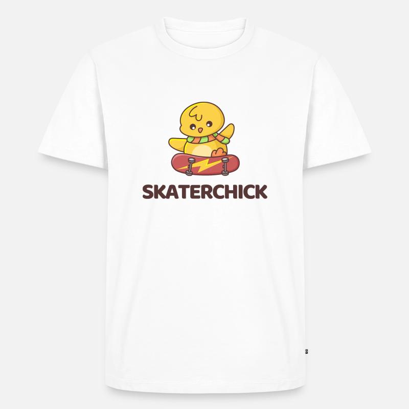 Skaterchick Design - Männer Premium Bio T-Shirt - Weiß