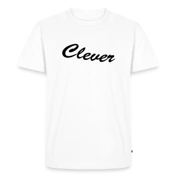 Clever - Men's Premium Organic T-Shirt - white - Front - Nico (187cm)