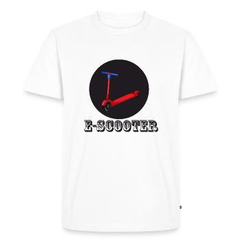 E-Scooter Roller Scooter - T-shirt Premium bio Homme - blanc - Devant - Nico (187cm)