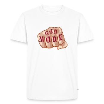 God Mode Fist - Men's Premium Organic T-Shirt - white - Front - Nico (187cm)