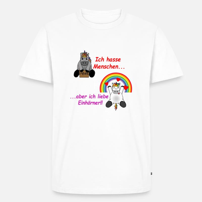 Einhörner - Männer Premium Bio T-Shirt - Weiß