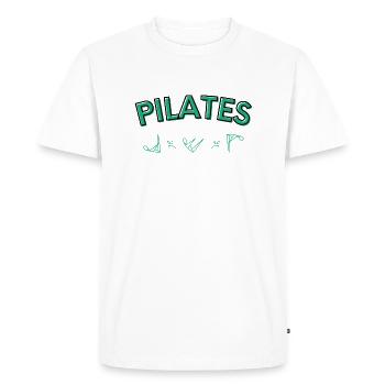 Pilates Different positions - Men's Premium Organic T-Shirt - white - Front - Nico (187cm)