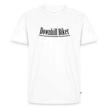 Cycliste de descente - T-shirt Premium bio Homme - blanc - Devant - Nico (187cm)