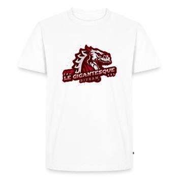 High-Designs logo d'un gigantesque dragon - T-shirt Premium bio Homme - blanc - Devant - Nico (187cm)
