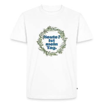 Aujourd’hui, c’est ma journée - T-shirt Premium bio Homme - blanc - Devant - Nico (187cm)