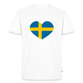 Cœur de Suède - T-shirt Premium bio Homme - blanc - Devant - Nico (187cm)