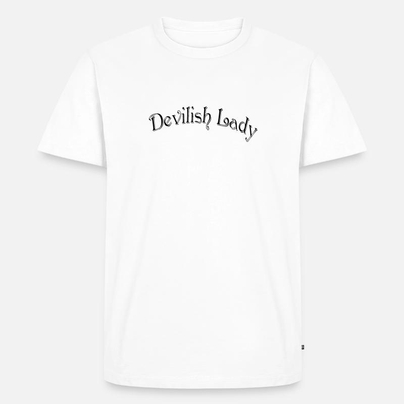 Devilish lady - Männer Premium Bio T-Shirt - Weiß