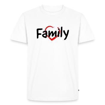 Famille - T-shirt Premium bio Homme - blanc - Devant - Nico (187cm)
