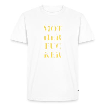 work harder - T-shirt Premium bio Homme - blanc - Devant - Nico (187cm)