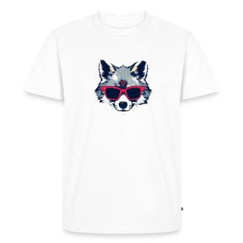 drôle de loup - T-shirt Premium bio Homme - blanc - Devant - Nico (187cm)