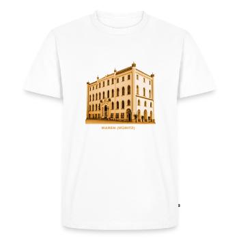 Hôtel de ville de Waren Müritz Mecklenburg-Vorpommern - T-shirt Premium bio Homme - blanc - Devant - Nico (187cm)