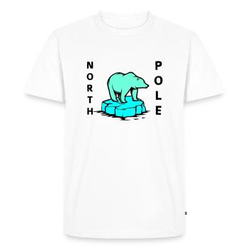 Ours polaire Pôle Nord - T-shirt Premium bio Homme - blanc - Devant - Nico (187cm)